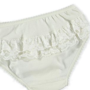 Braguita Niña Volantes Puntilla Beige Talla 10
