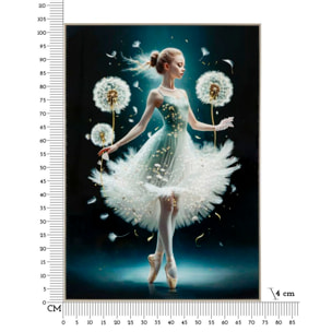 DIPINTO SU TELA LACCATO DANCING C/CORNICE -A- CM 72X4X102