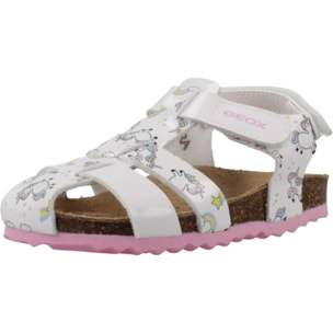 Sandalias Niña de la marca GEOX  modelo B SANDAL CHALKI BLANCO