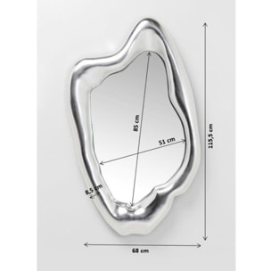 Miroir Hologram argenté Kare Design