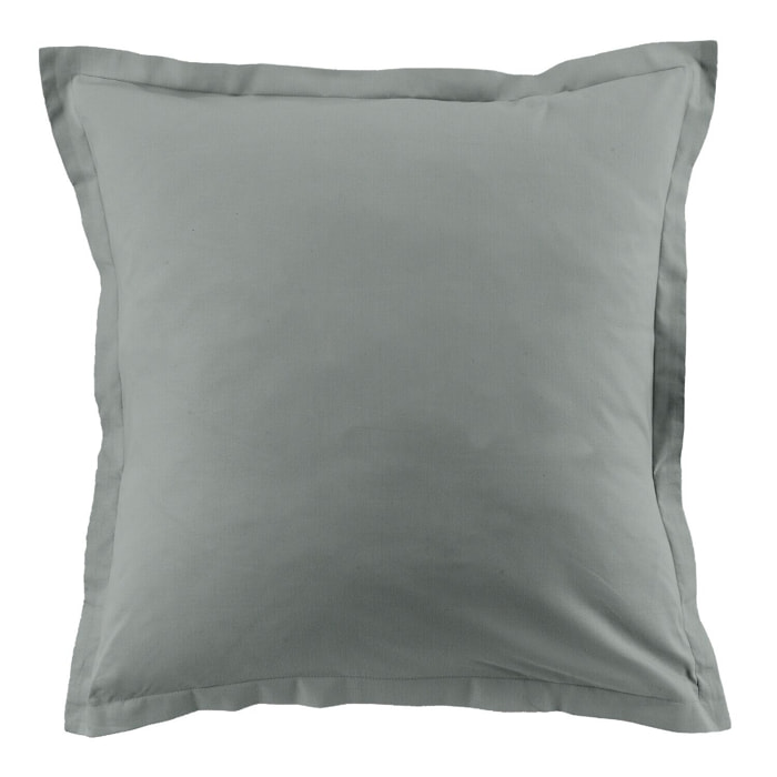 Lot de 2 taies d'oreiller 100% coton 57fils argent