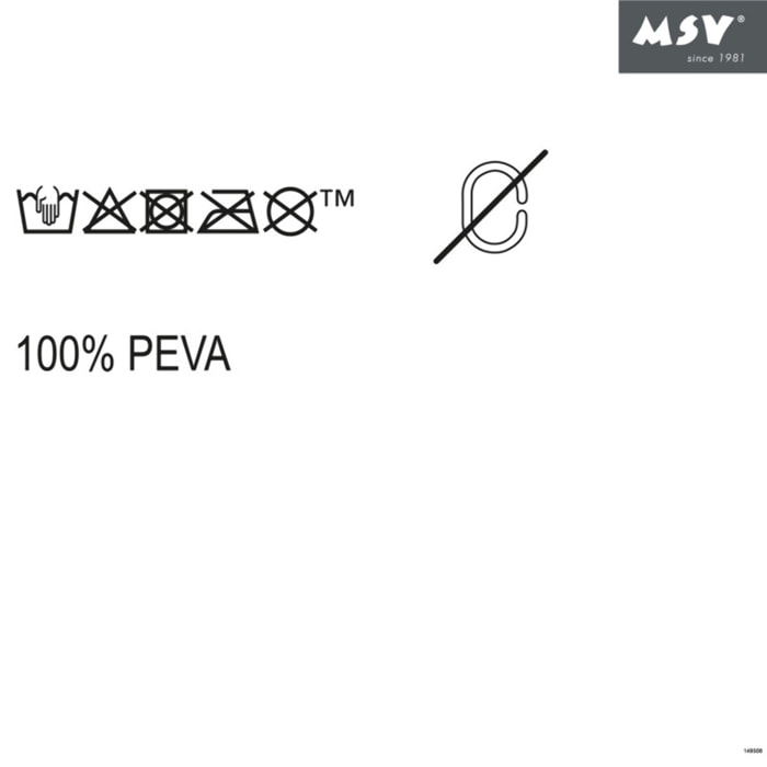 Rideau de douche PEVA ROMANA 180x180cm Gris transparent MSV