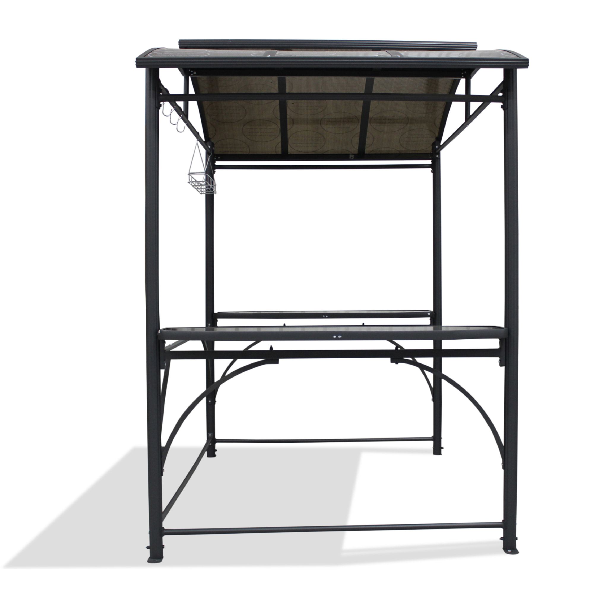 ABRI-BARBECUE - Abri de jardin en aluminium et polycarbonate gris anthracite