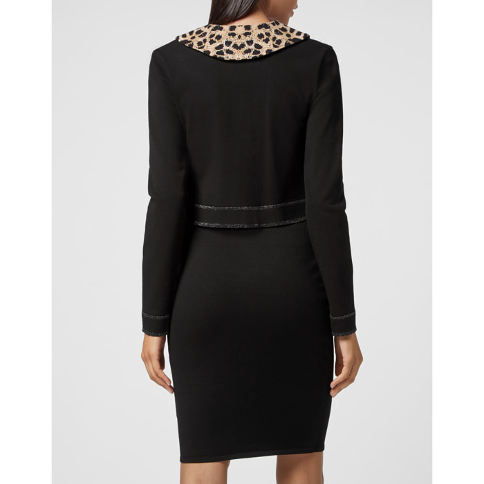 PHILIPP PLEIN Cárdigan LEOPARD