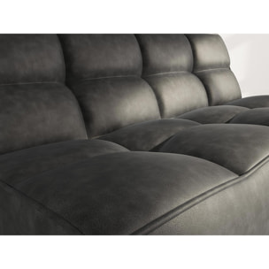 Alya - canapé 2 places en simili - Noir