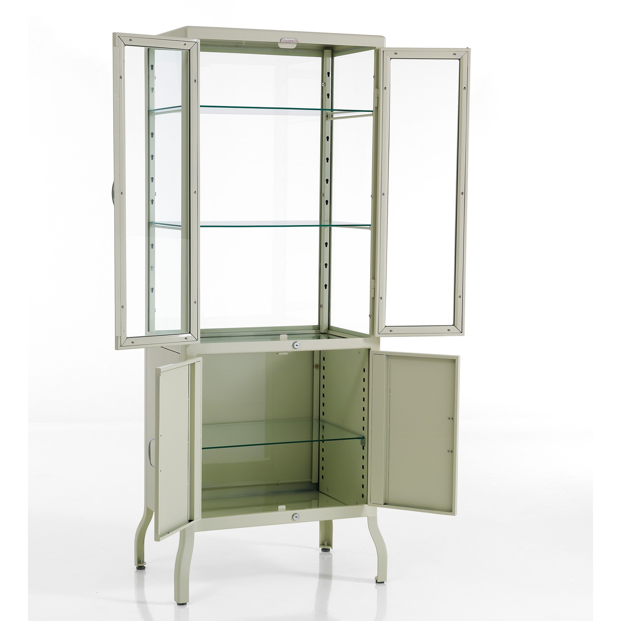 Tomasucci Vitrine haute 4 portes MASH BLANC