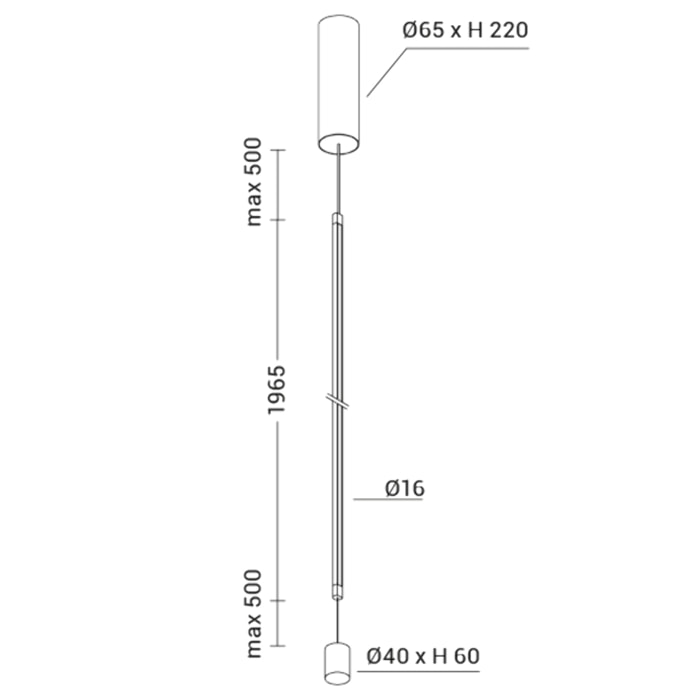 Sospensione verticale LED Rossini DAISHO