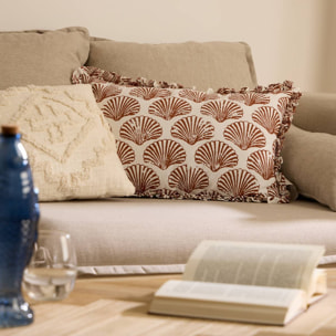 Coussin Oceania 38x58cm terracotta