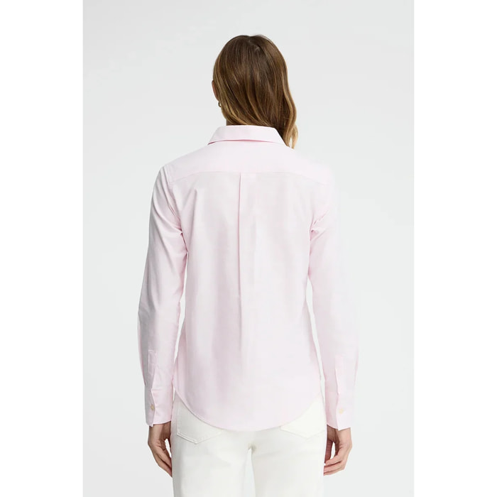 Camisa oxford rosa de corte regular con bordado Rigby Go