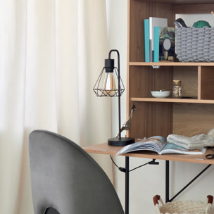 Lampe "Flave" - métal filaire - noir H46 cm