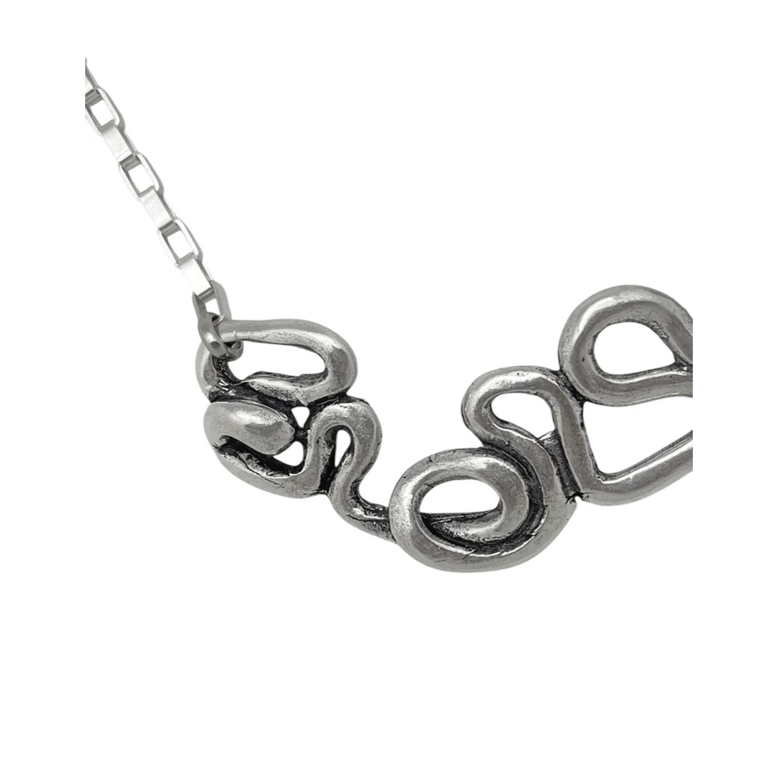 Collar Enredo en plata 10µ con cadena chapada