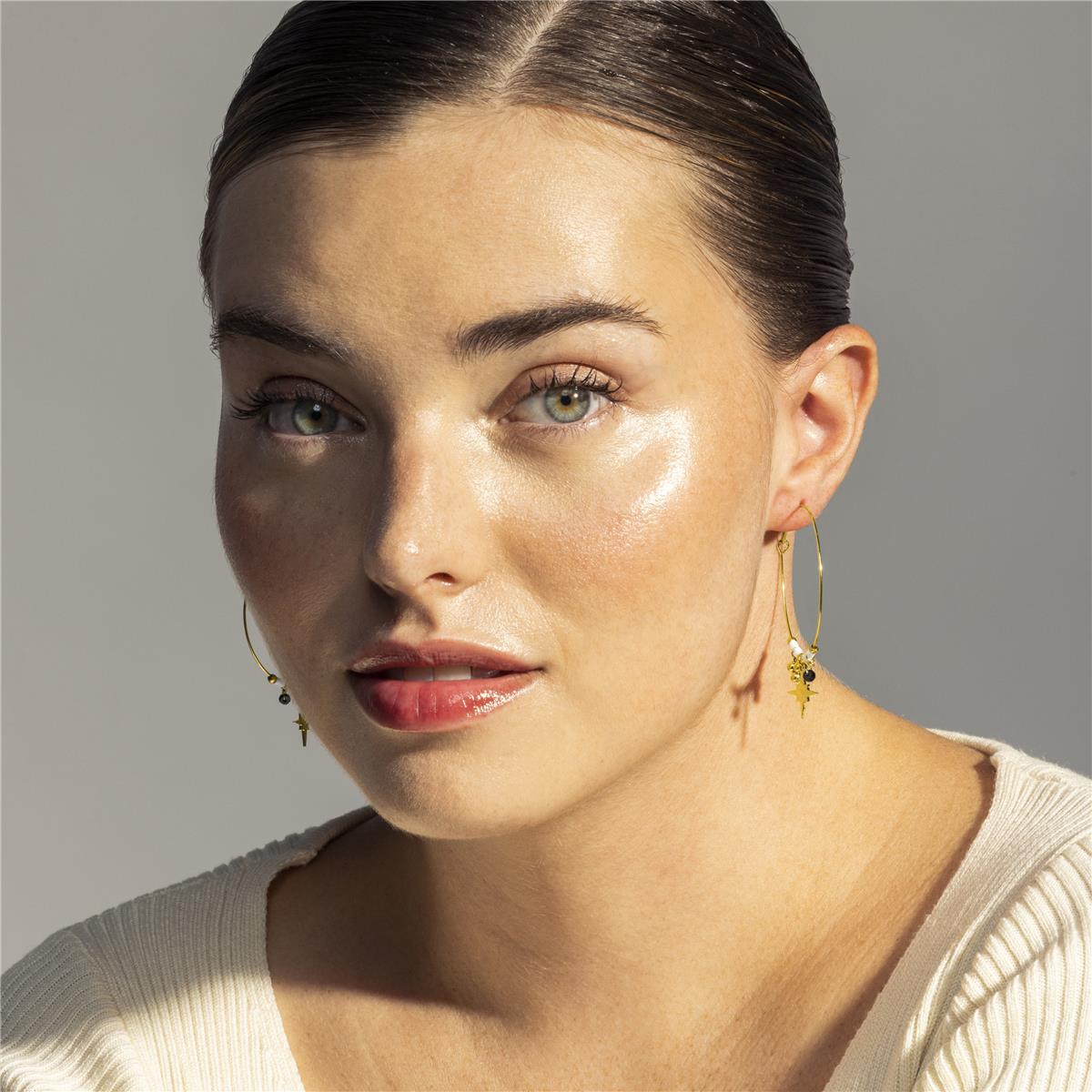 Pendientes Lux by Lux acabados oro 18k