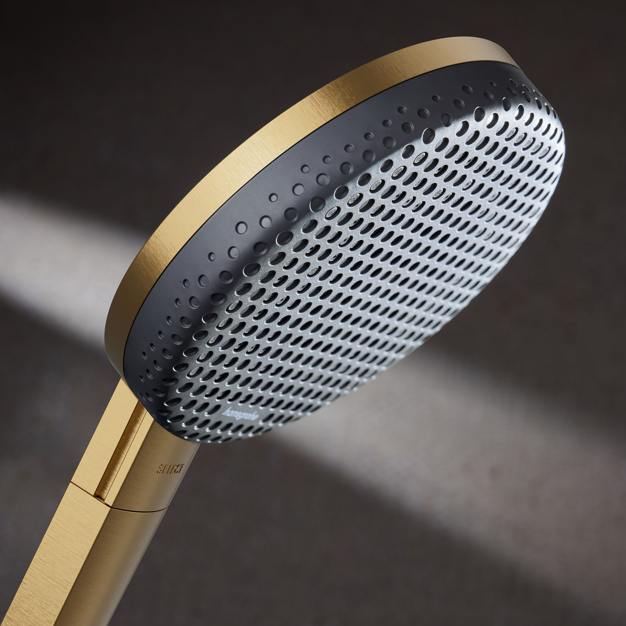 Colonne de douche Raindance Alive Q 2 jets avec thermostatique ShowerSelect Comfort, bronze brossé
