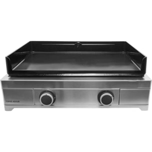 Plancha gaz FORGE ADOUR Modern 60 Inox 2 brûleurs à poser, 60x42 cm