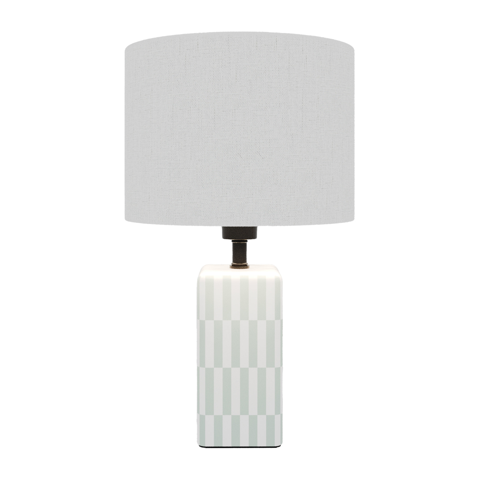 Lampe à poser Manet – céramique vert d’eau et lin naturel