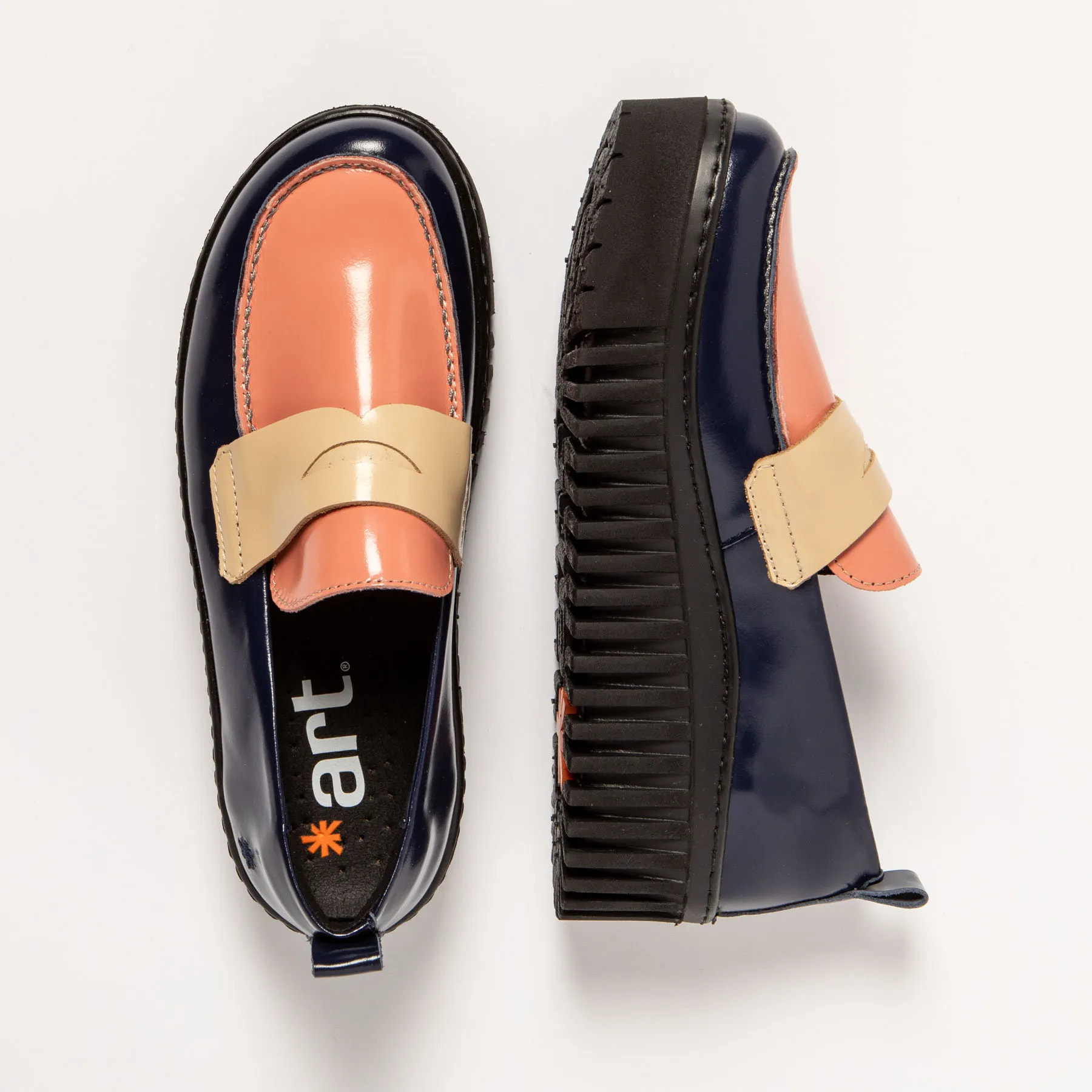 Zapatos 1530S NAPPA SHINNY NAVY-FLAMINGO/BRIGHTON color Navy-flamingo