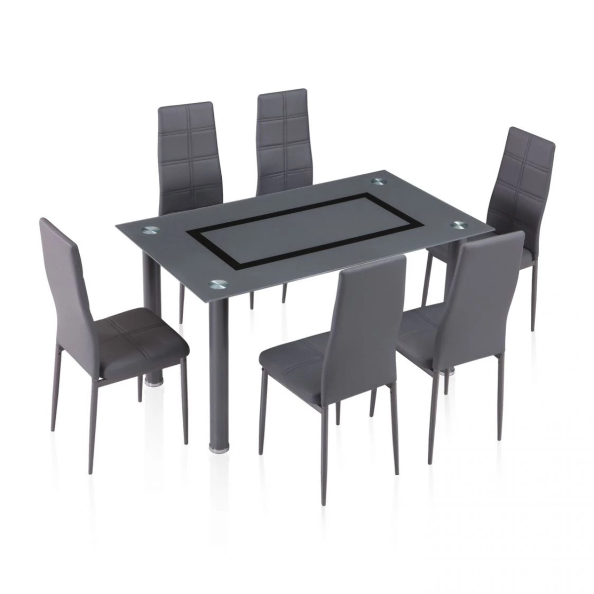 Pack 6 sillas de comedor Gray Tex Gris