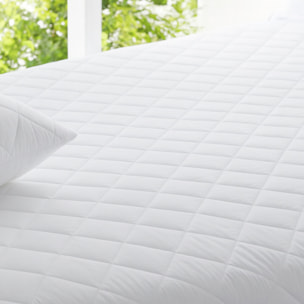 Protege matelas 100% polyester 75gsm quilte - blanc