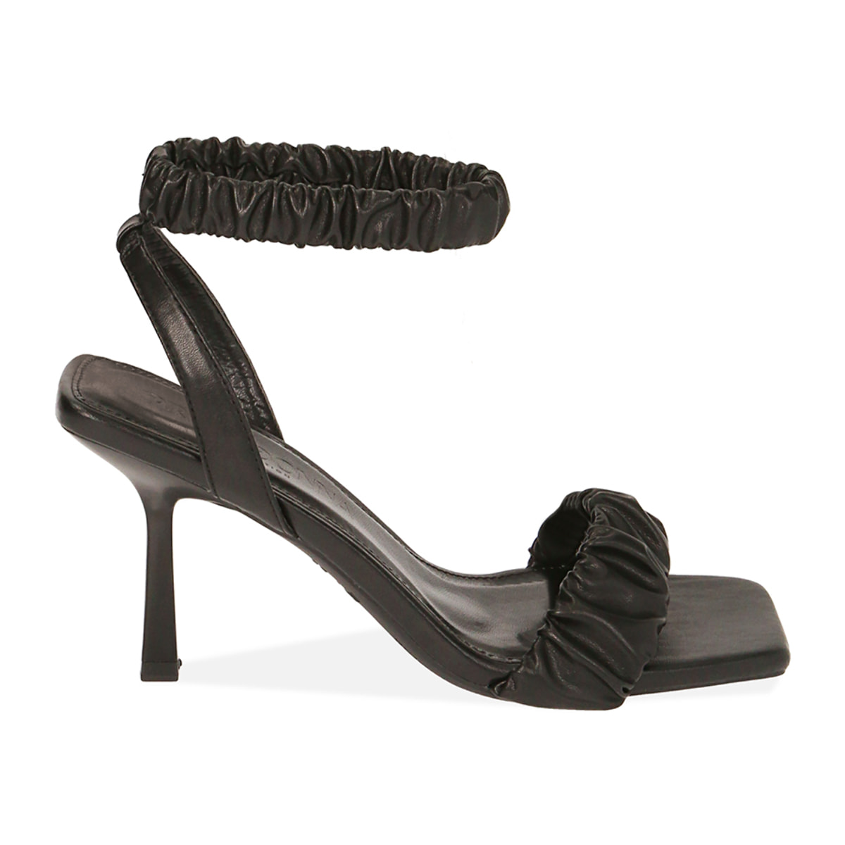 Sandali neri, tacco 8 cm