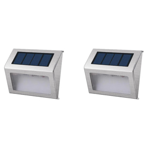 2 Balise solaire mural WALLY W8 H10CM