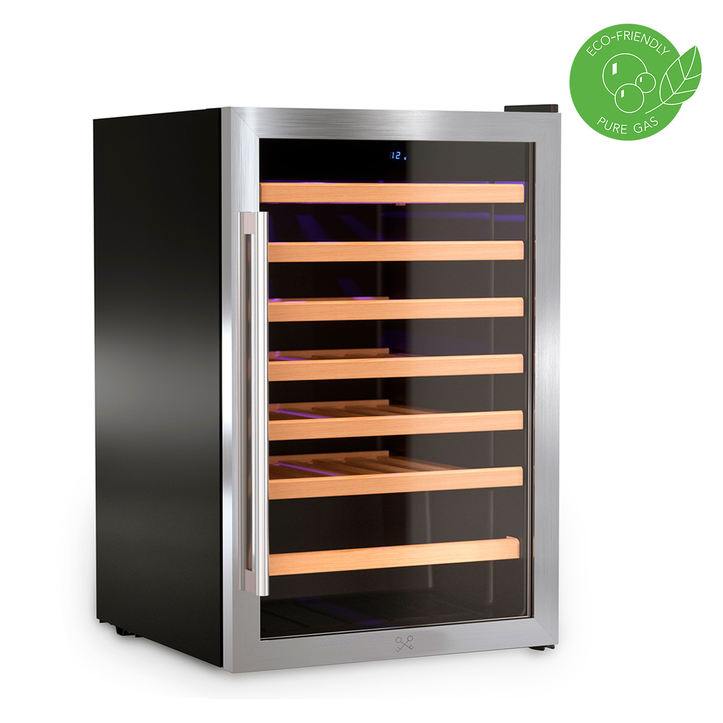 Les Petit Champs Frigorífico Bodega 48BT 128L 4-18 grados 6 estantes madera CAVC48