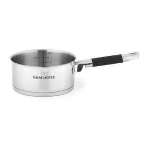 Set de 5 casseroles en inox 18/8 (12,14,16,18,20 cm)