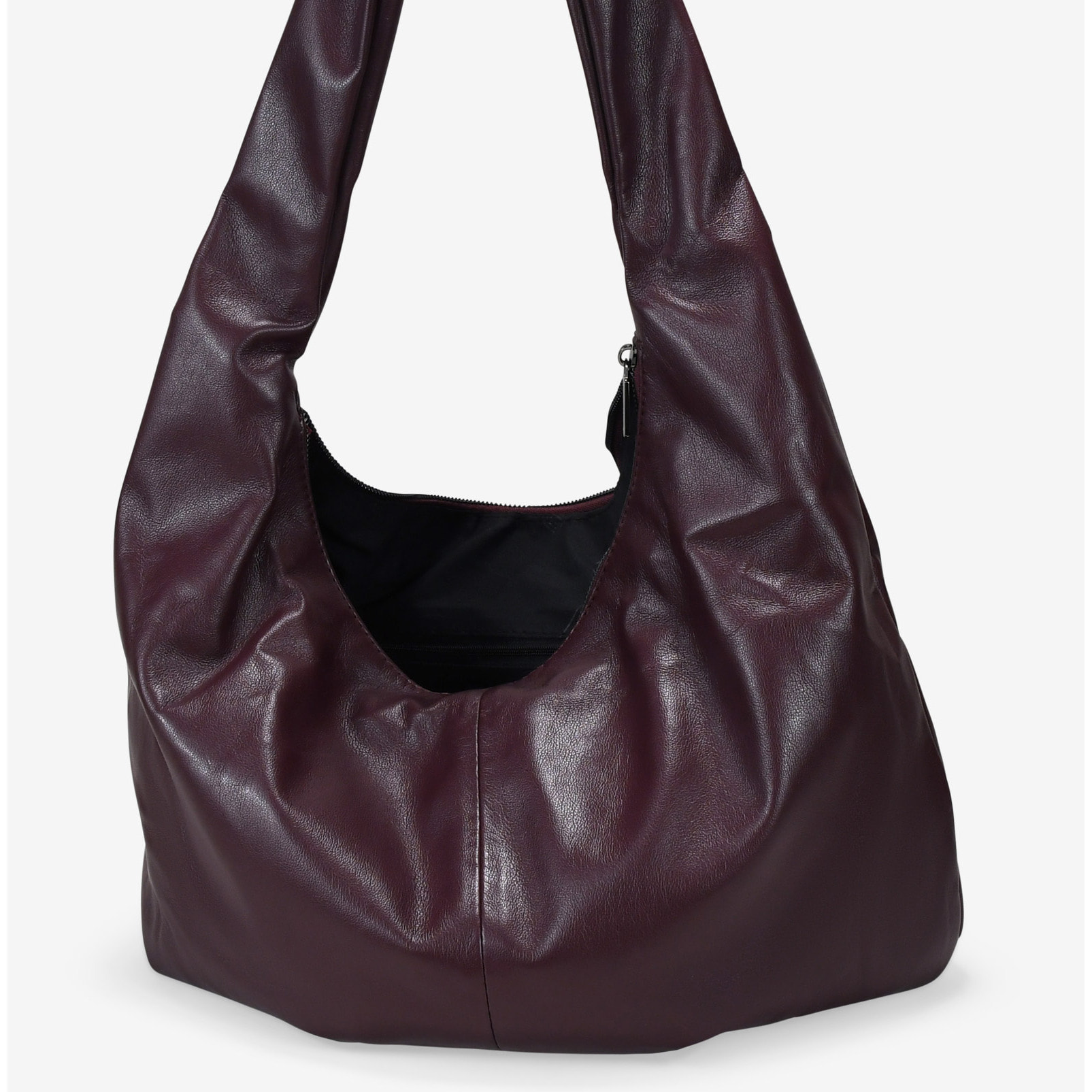 Bolso bandolera burdeos grande y blando