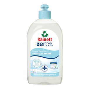 Pack de 8 - Rainett - Zero% Liquide Vaisselle Ecologique 500ml
