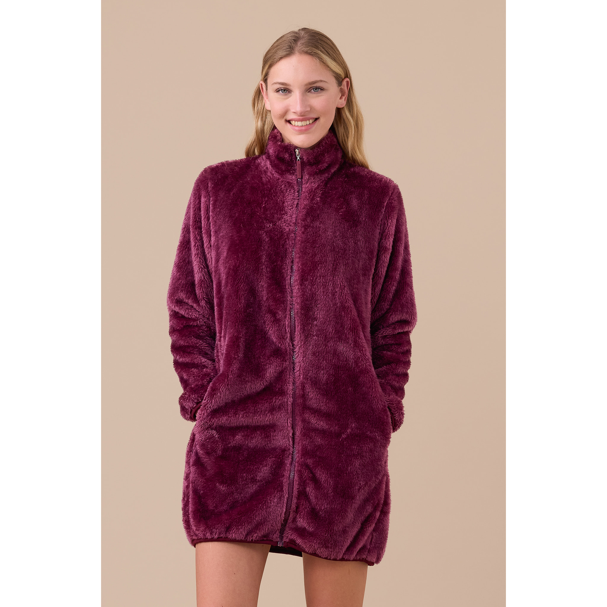 Vestaglia donna eco pelliccia articolo unito. Noidinotte