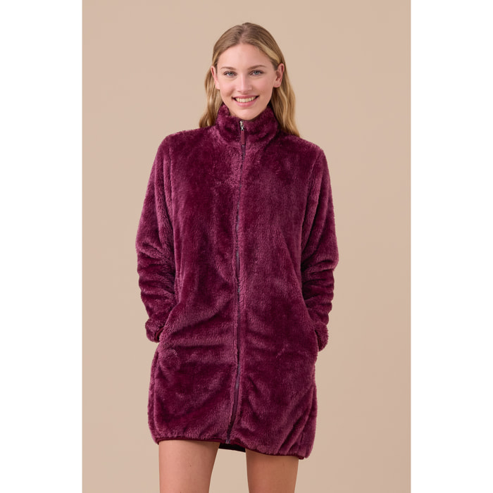 Vestaglia donna eco pelliccia articolo unito. Noidinotte