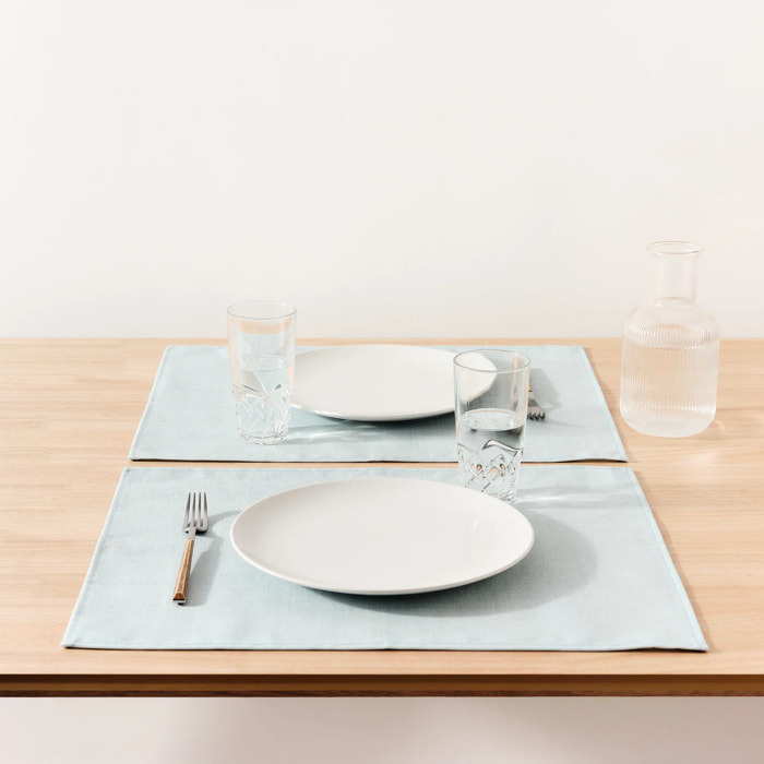 Lot de 2 sets de table Bleu 50x40 cm