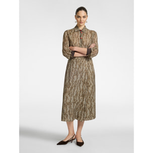 Elena Mirò - Camisa con estampado animal - Marrón