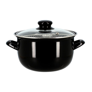 Friteuse en acier émaillé noir 20cm