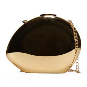 Clutch de fiesta dorado metálico