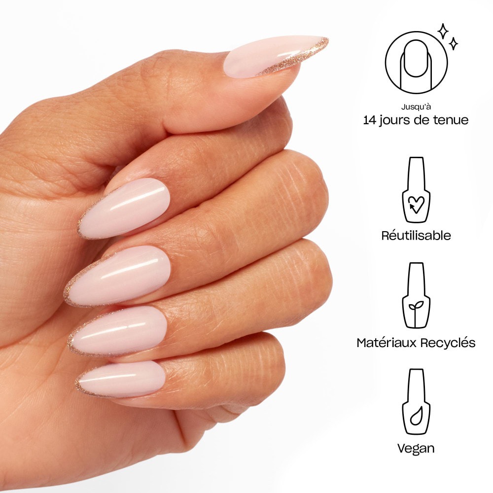 xPRESS/ON - A Sliver of Paradise - Faux ongles réutilisables, effet gel - Jusqu'à 14 jours de tenue