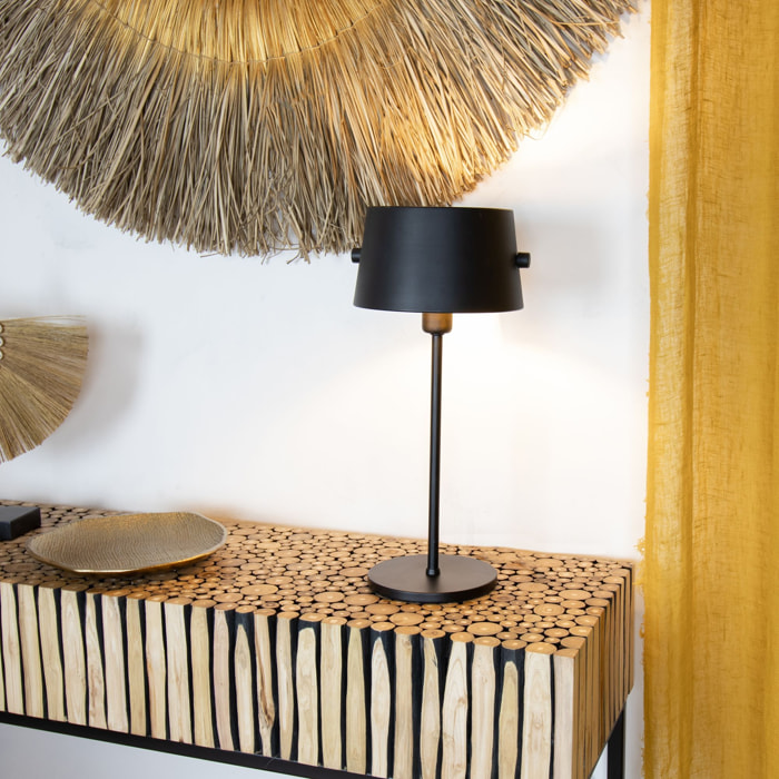 Lampe à poser en métal noir et doré TRENDY