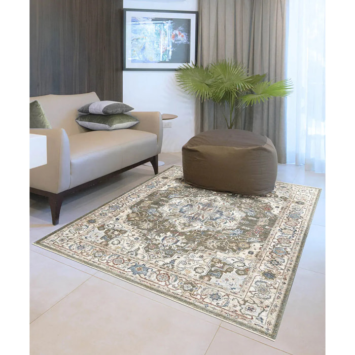 Tappeto disegno tradizionale colore verde per salotto soggiorno camera da letto