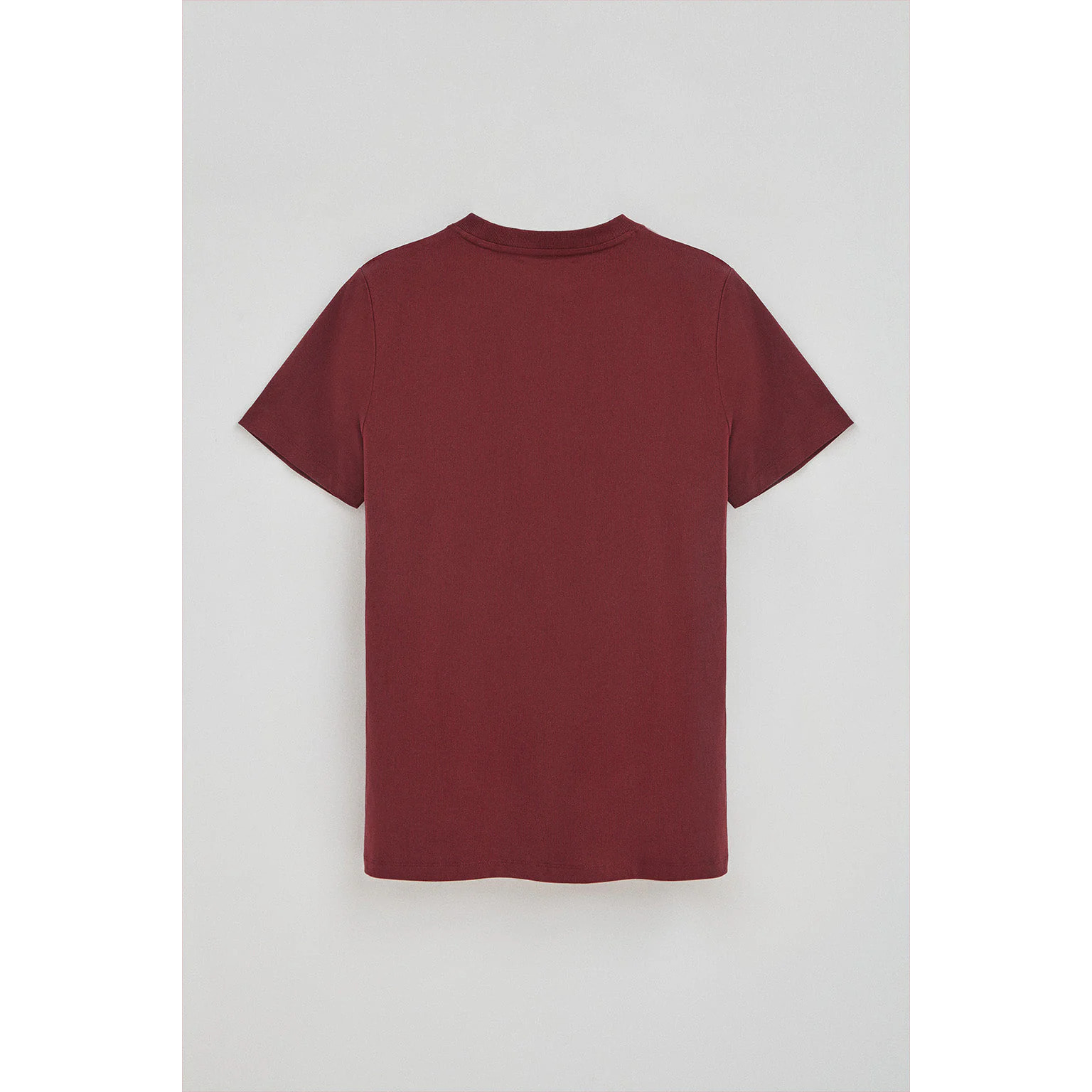 Camiseta granate con cuello redondo y bordado Rigby Go