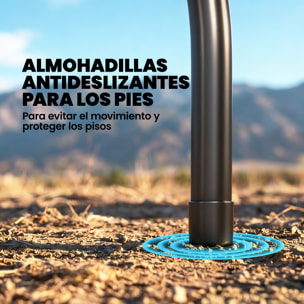 Conjunto de Camping Plegable de 5 Piezas Mesa Plegable Camping con Sillas Incluye 1 Mesa 180x74x74 cm y 4 Sillas Tapa Impermeable HDPE y Estructura de Metal para Acampadas Jardín Pícnic Negro