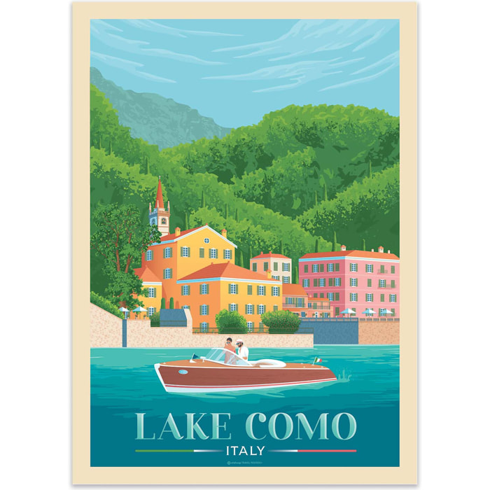 Affiche - Lake Como - Olahoop Travel Posters