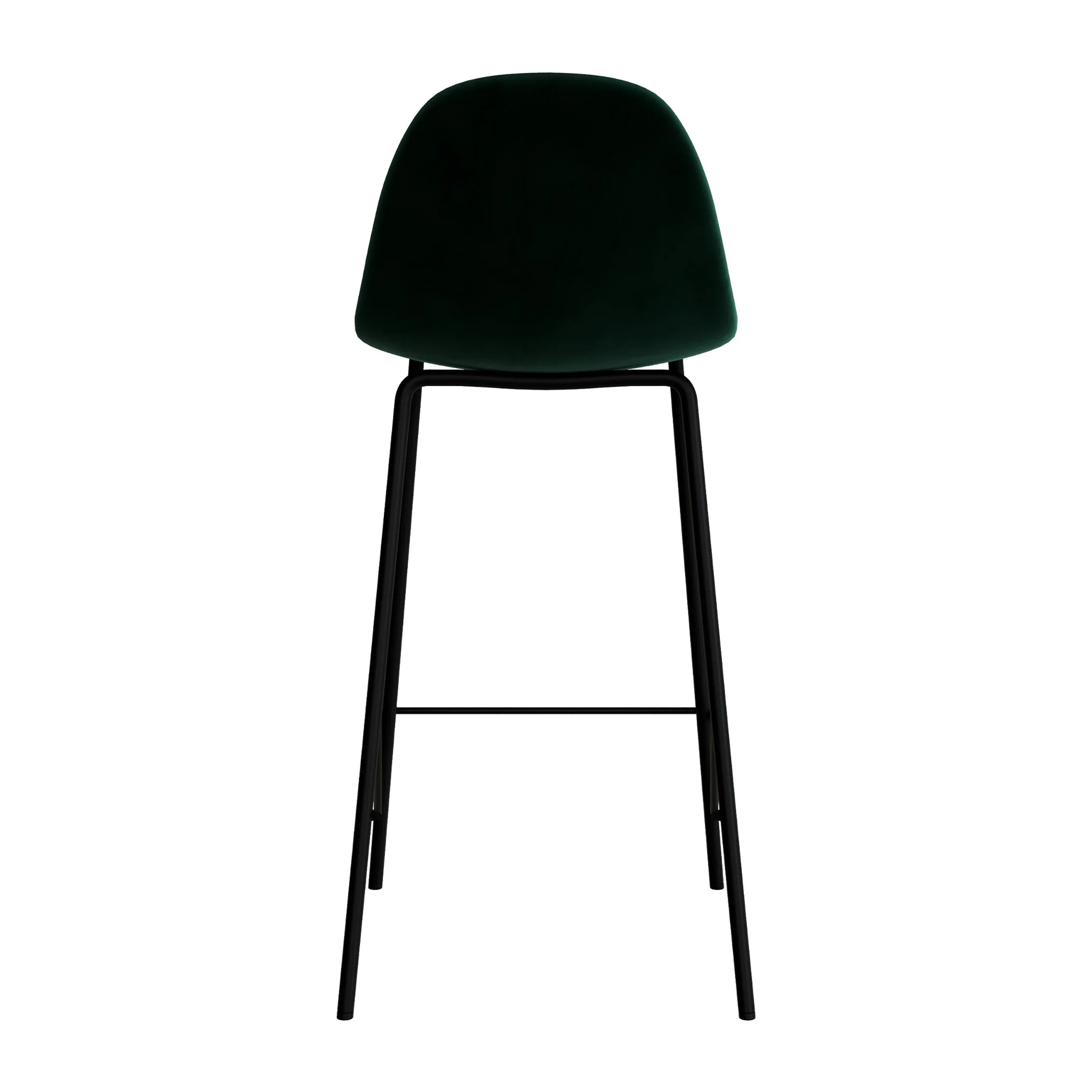 Lot de 2 chaises pour îlot central 65 cm en velours vert foncé - Henrik