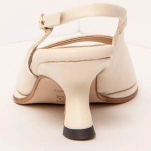 Sandalias con tacón S3165 NAPPA CREAM/ GLERA color Cream