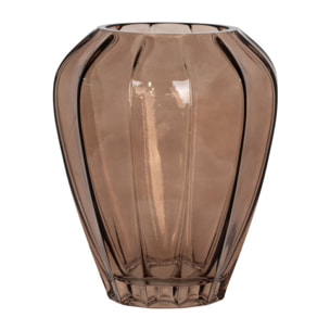 Atenas - Vase en verre H29cm : Couleur - Marron.