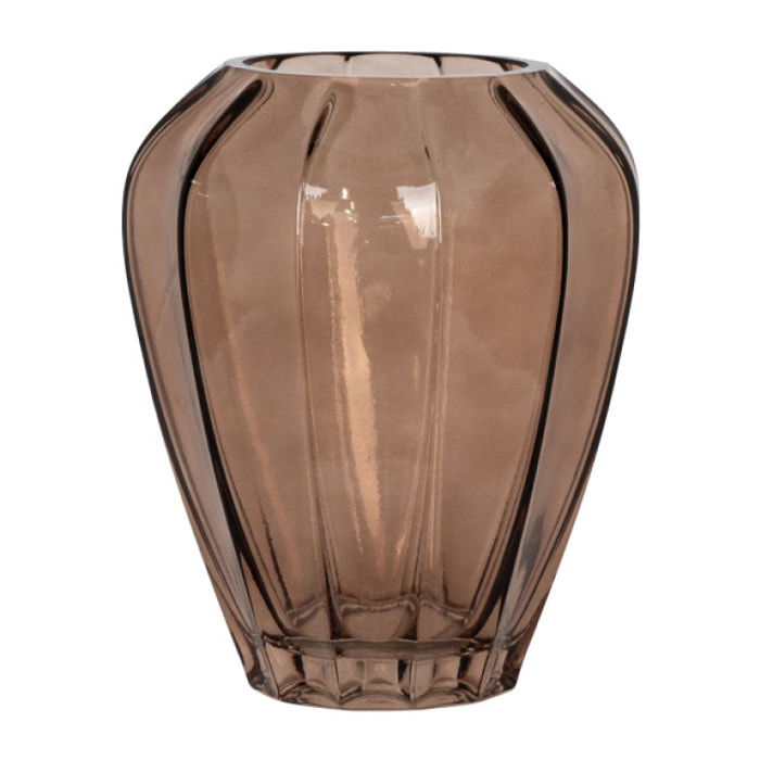 Atenas - Vase en verre H29cm : Couleur - Marron.