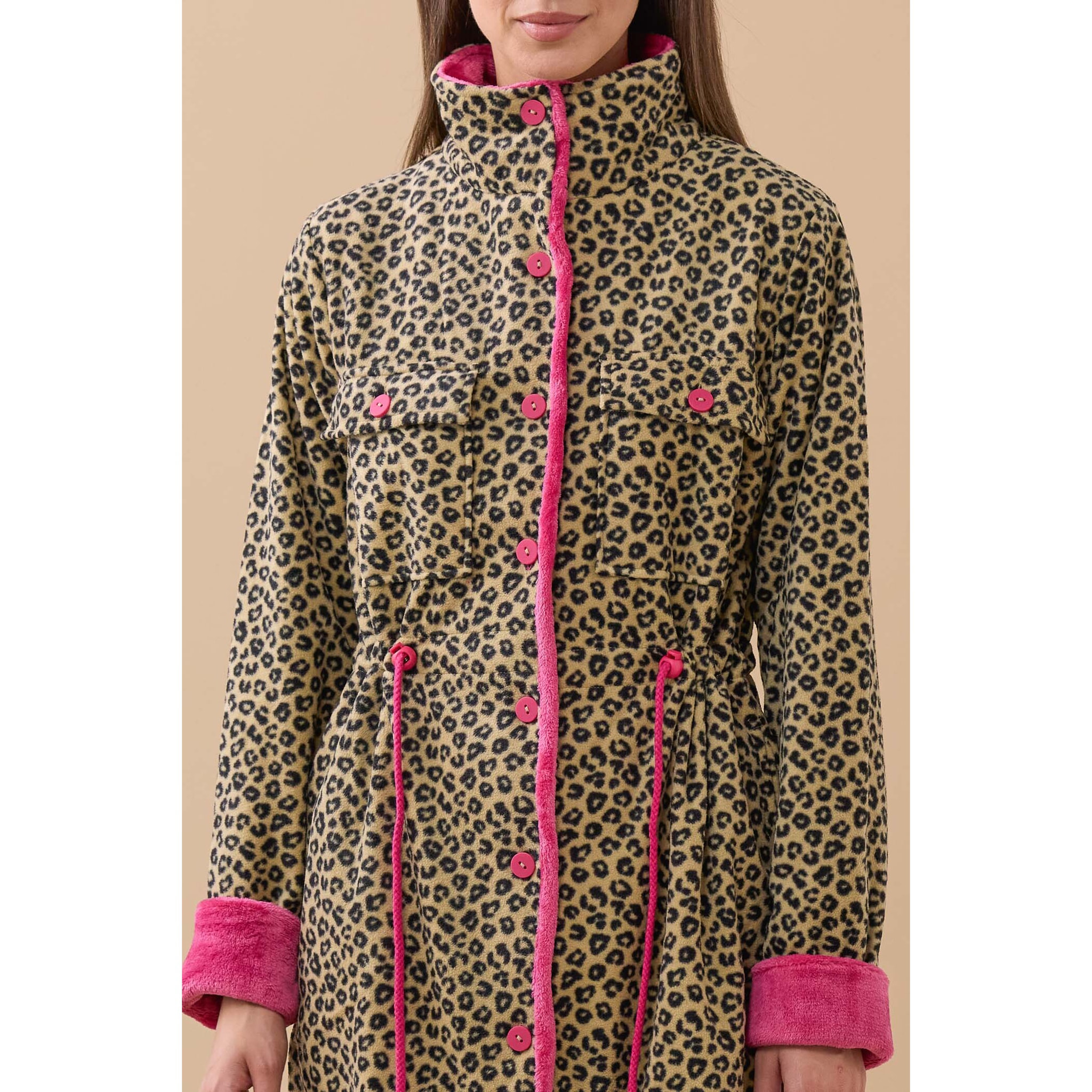 Vestaglia donna micropile ghepardo Noidinotte