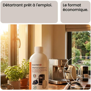 Détartrant ESSENTIELB Premium 1L multi-appareils, efficace contre le calcaire