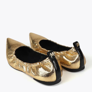 Ballerina a punta arricciata metallica