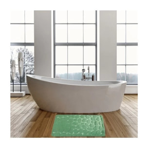 Tapis de bain  Microfibre PEBBLE 40x60cm Vert Basil MSV