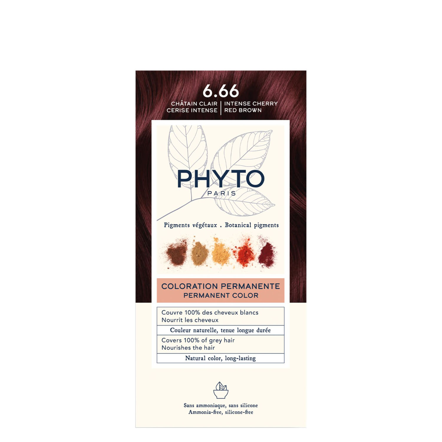 Kit Coloration - Coloration Permanente 6.66 Chatain Clair Cerise Intense