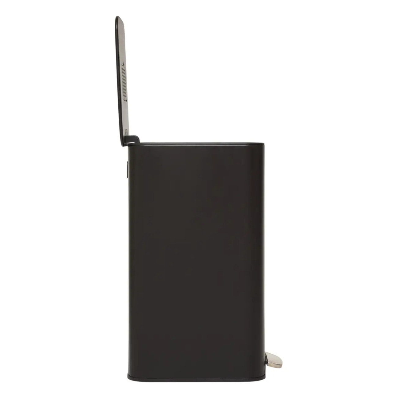 Poubelle slim rectangulaire à pédale Delta 30L noir